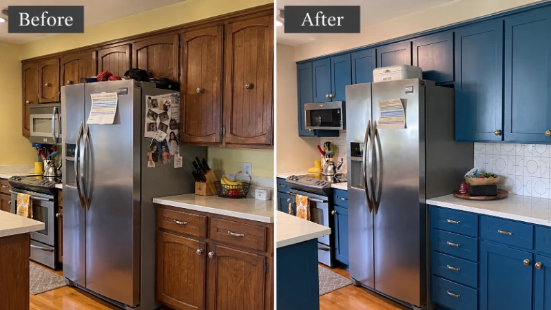 Kitchen cabinet remodeling Portland Oregon before and after